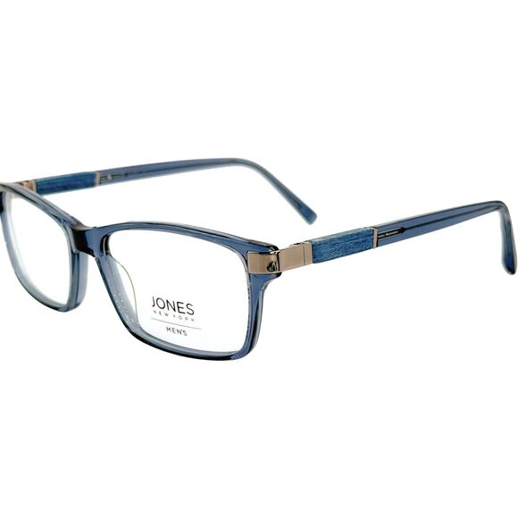 Jones New York J539 Mens Plastic Eyeglass Frame Blue 55-16